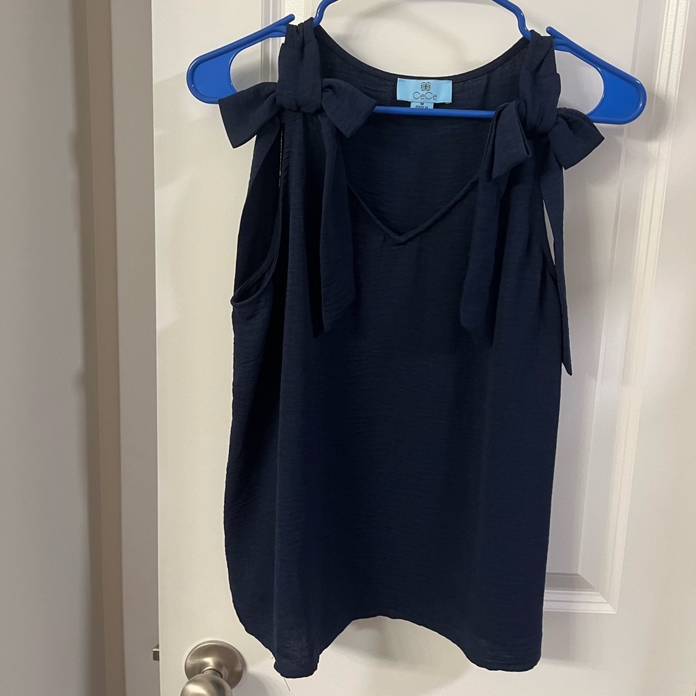 CeCe Blouse with Bow Accent Sleeves